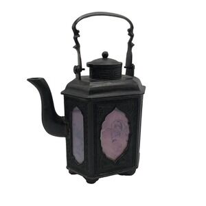 Chinese Pewter Metal Teapot Decorative Panels The Museum Company